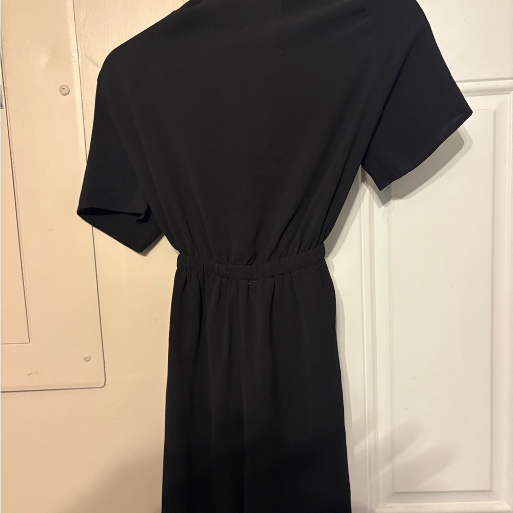 Elegant Black Tie-Front romper - Picture 2 of 2
